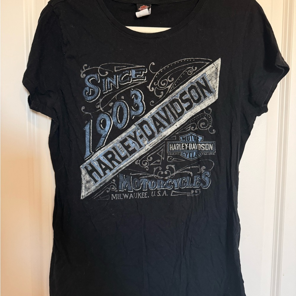 Harley-Davidson Black Crew Neck Tee